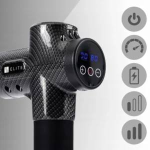 Pistol de masaj ME-MG09 cu 10 capete interschimbabile, negru