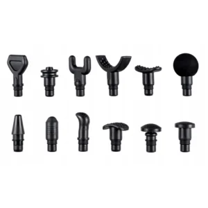 Pistol de masaj ME-MG06 cu 12 capete interschimbabile, negru