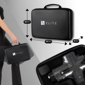 Pistol de masaj ME-MG06 cu 12 capete interschimbabile, negru