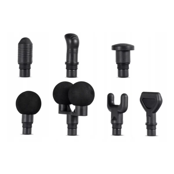 Pistol de masaj ME-MG07 cu 7 capete interschimbabile, gri