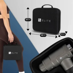 Pistol de masaj ME-MG07 cu 7 capete interschimbabile, gri