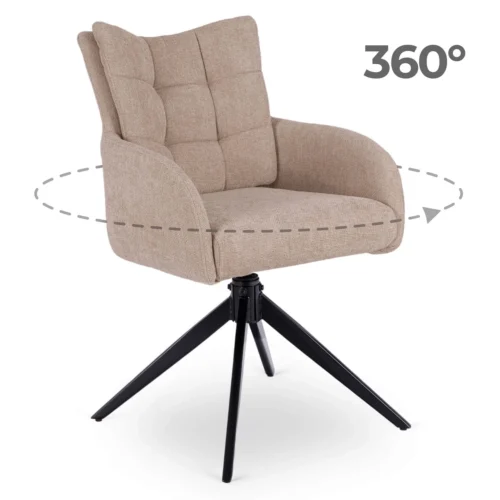 JULY Scaun pivotant bej pentru sufragerie