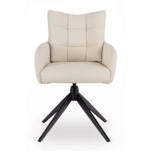 JULY Cream Swivel Lounge Chair — MOBILA