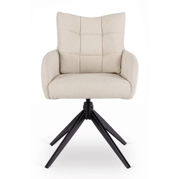 JULY Cream Swivel Lounge Chair — MOBILA