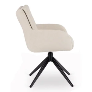 JULY Cream Swivel Lounge Chair — MOBILA