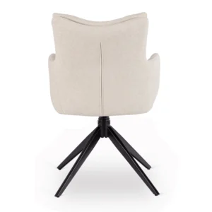JULY Cream Swivel Lounge Chair — MOBILA