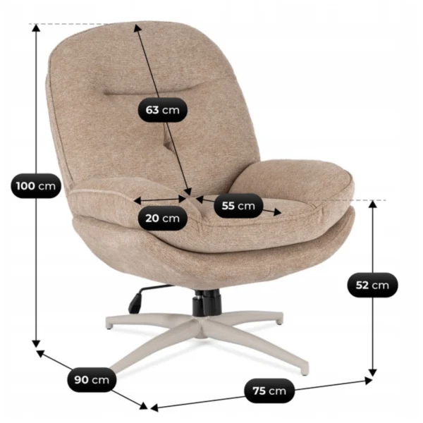 product-3853-5 Scaun pivotant MESA bej