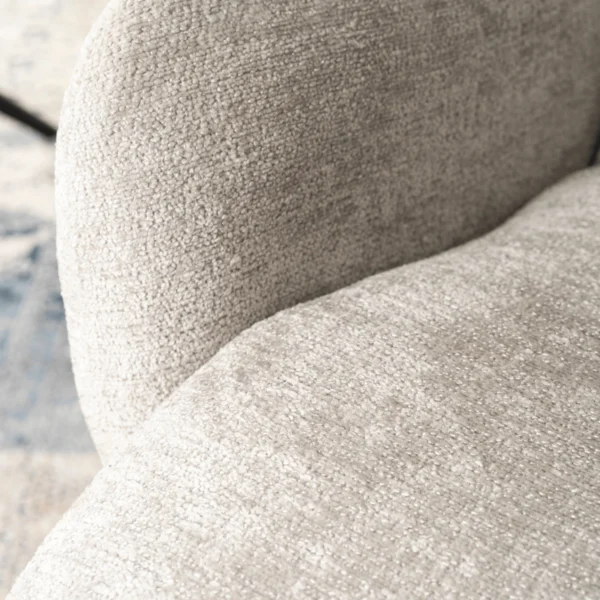 Scaun pivotant ALVARO Grey Boucle pentru sufragerie