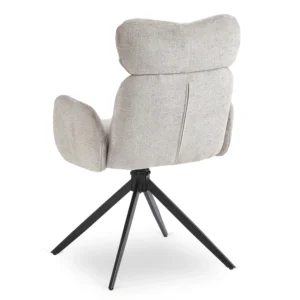 Scaun pivotant ALVARO Grey Boucle pentru sufragerie