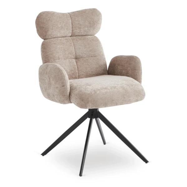 Scaun pivotant ALVARO bej Boucle pentru sufragerie