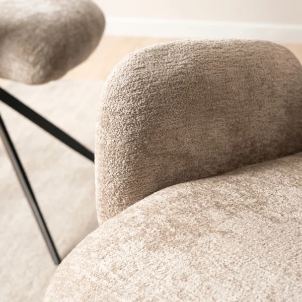 Scaun pivotant ALVARO bej Boucle pentru sufragerie