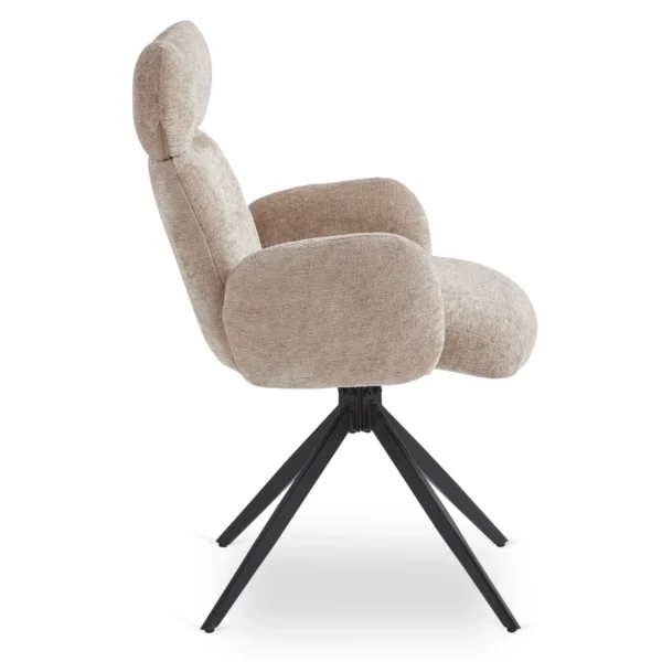 Scaun pivotant ALVARO bej Boucle pentru sufragerie