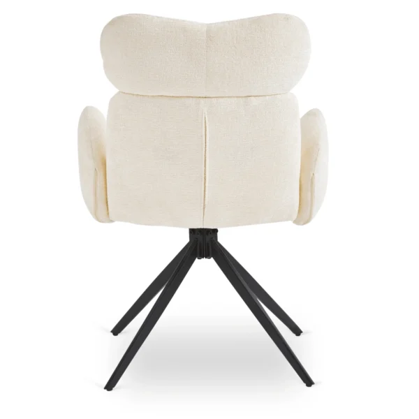 Scaun pivotant ALVARO Cream Boucle pentru sufragerie