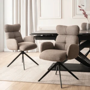 Scaun pivotant ALVARO Brown pentru sufragerie