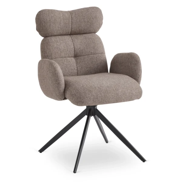 Scaun pivotant ALVARO Brown pentru sufragerie