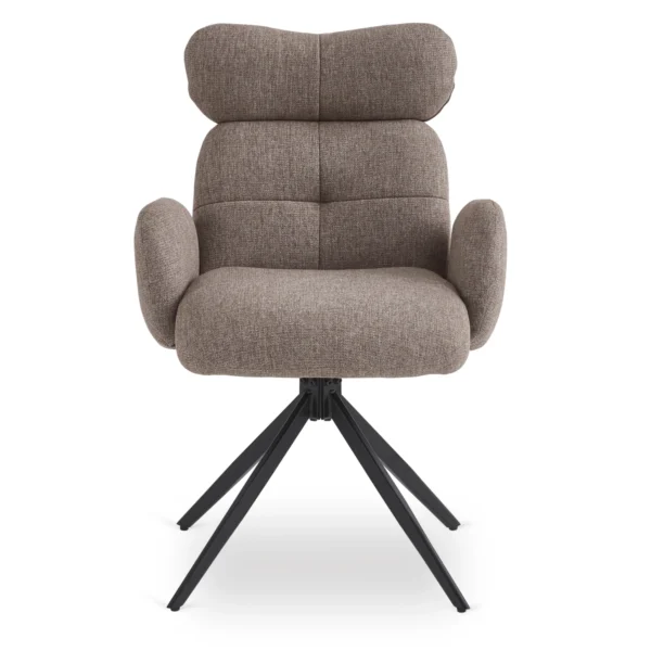 Scaun pivotant ALVARO Brown pentru sufragerie