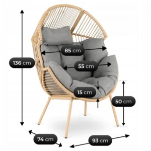 Scaun de grădină CEZARE Grey