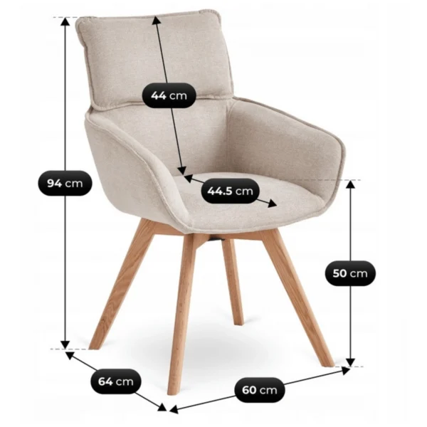 Scaun pivotant DIAS bej