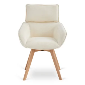 Scaun pivotant DIAS Cream Boucle