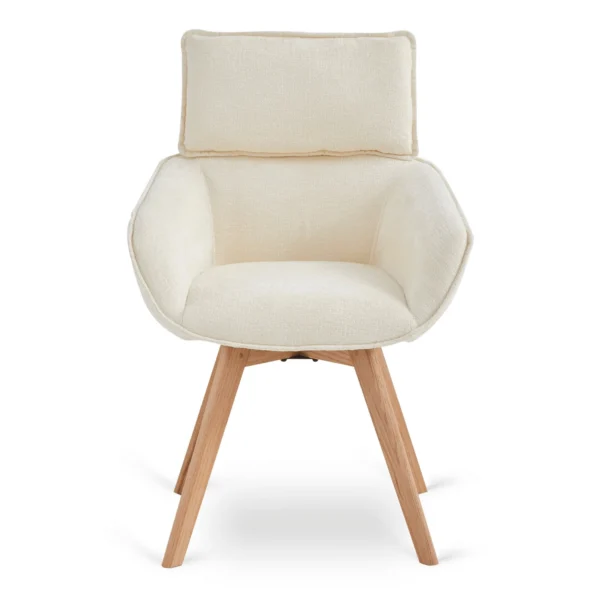 Scaun pivotant DIAS Cream Boucle