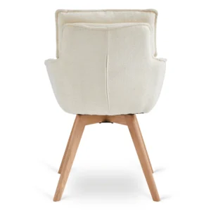 Scaun pivotant DIAS Cream Boucle