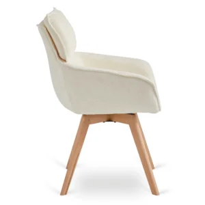Scaun pivotant DIAS Cream Boucle