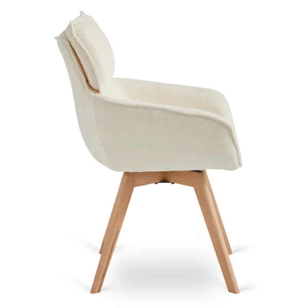 Scaun pivotant DIAS Cream Boucle