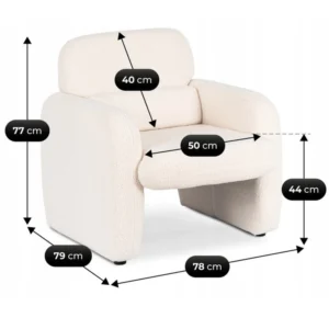 Scaun de relaxare TOGO Cream Boucle