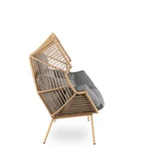 Canapea de grădină KORYNT gri cu două locuri