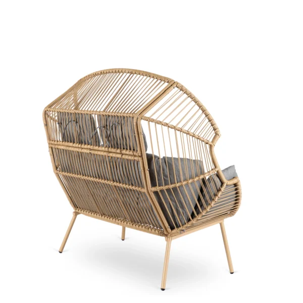 Canapea de grădină KORYNT gri cu două locuri