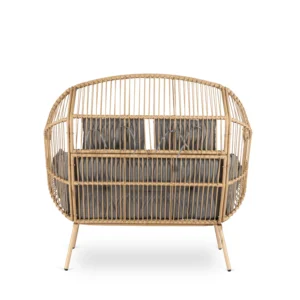 Canapea de grădină KORYNT gri cu două locuri