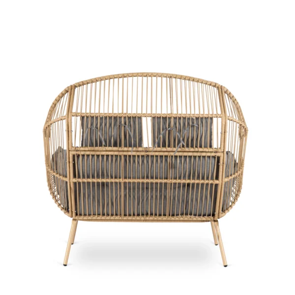 Canapea de grădină KORYNT gri cu două locuri