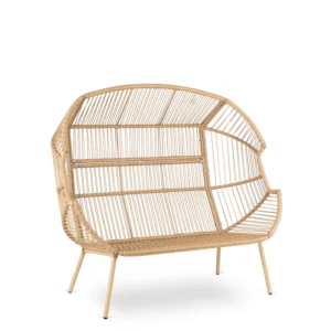 Canapea de grădină KORYNT gri cu două locuri