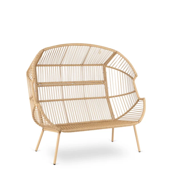 Canapea de grădină KORYNT gri cu două locuri