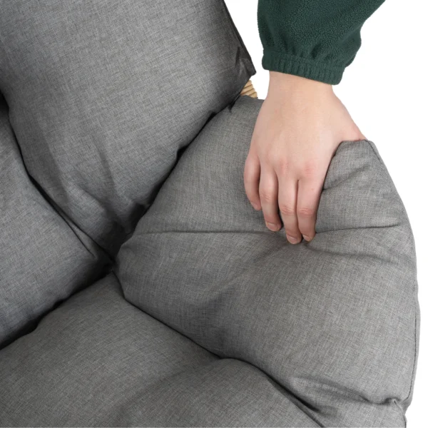 Canapea de grădină KORYNT gri cu două locuri