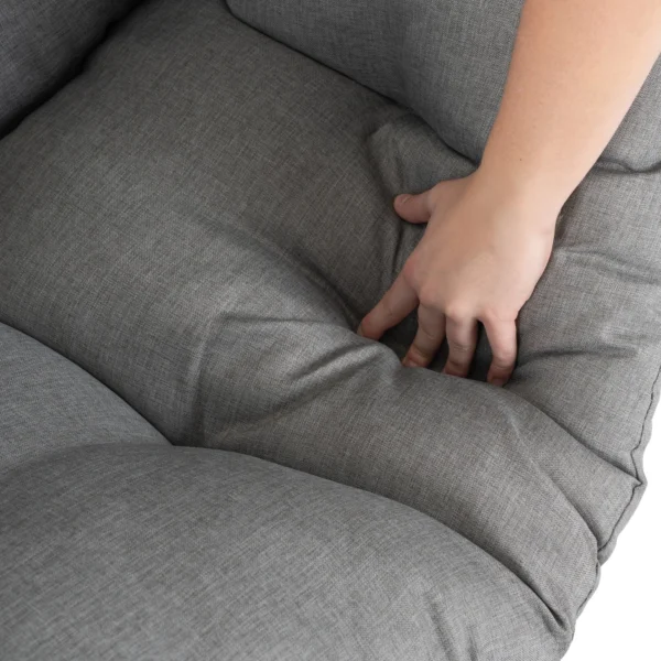 Canapea de grădină KORYNT gri cu două locuri