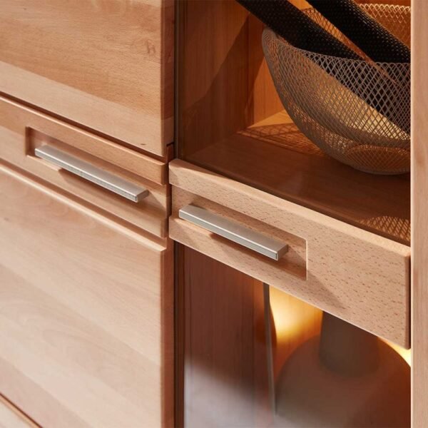 Vitrină de Sufragerie din Fag cu LED - Stella Trading