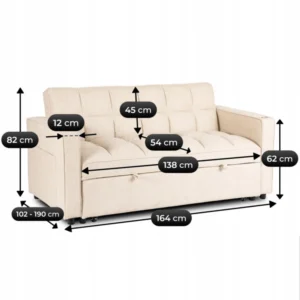 fotoliu-extensibil-aster-2-pentru-dormit-bej-10 ASTER 2 fotoliu rabatabil pentru dormit Bej — Fotolii de relaxare