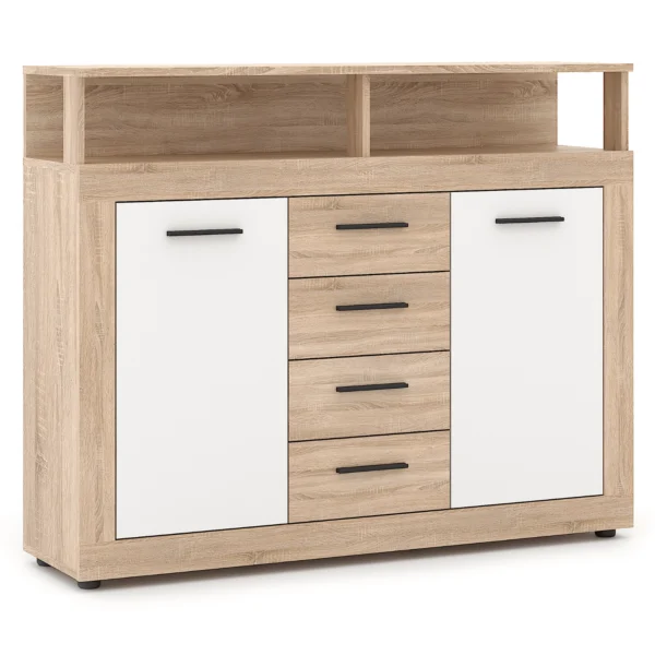 product-14761-0 Comodă BLAGO MIDI B 119,5 cm Stejar Sonoma / alb — Comode