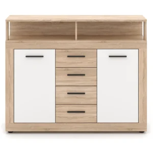 product-14761-2 Comodă BLAGO MIDI B 119,5 cm Stejar Sonoma / alb — Comode