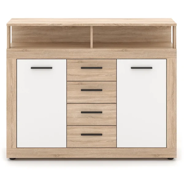 product-14761-2 Comodă BLAGO MIDI B 119,5 cm Stejar Sonoma / alb — Comode