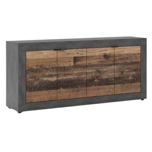 product-14764-0 Comodă cu sertare BLAGO 180 cm stejar închis/negru — Comode