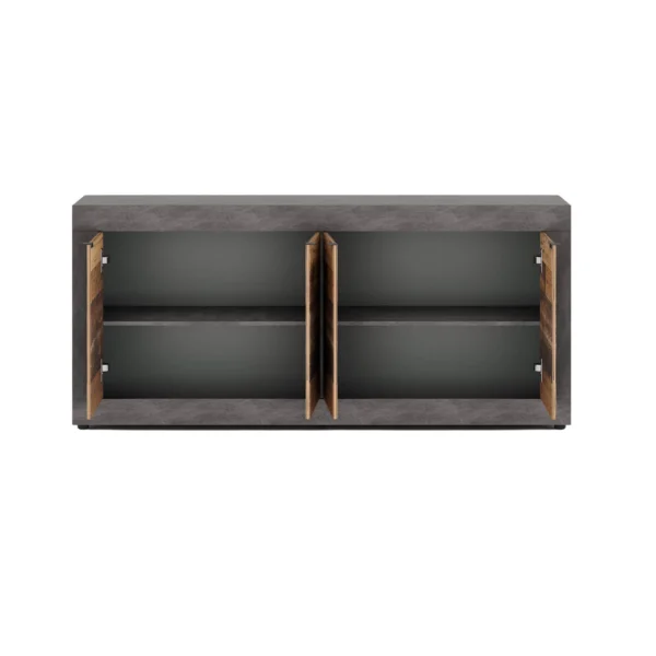 product-14764-3 Comodă cu sertare BLAGO 180 cm stejar închis/negru — Comode