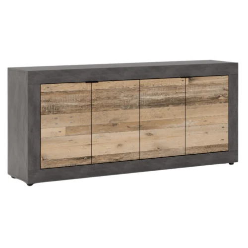 Comodă BLAGO 180 cm stejar brut/negru — Comode