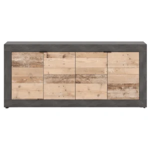 Comodă BLAGO 180 cm stejar brut/negru — Comode