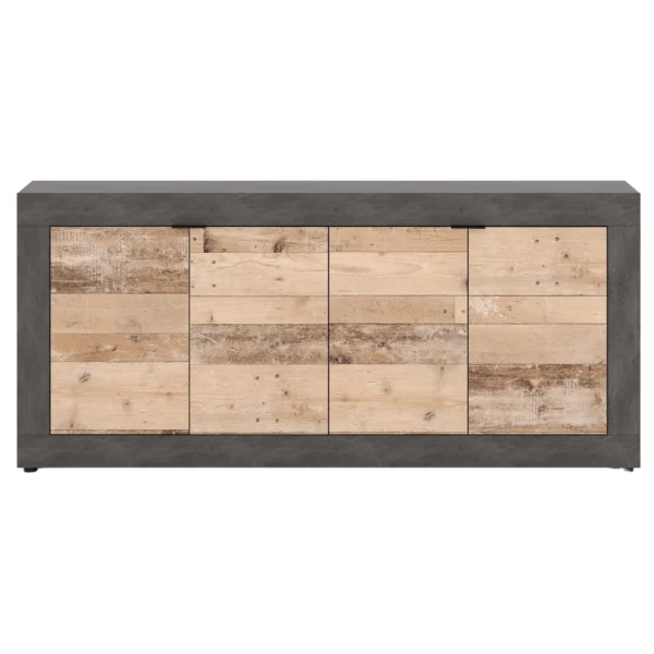 Comodă BLAGO 180 cm stejar brut/negru — Comode