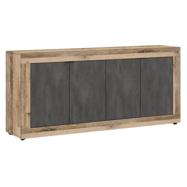 Comodă cu sertare BLAGO 180 cm Negru/Oak — Comode