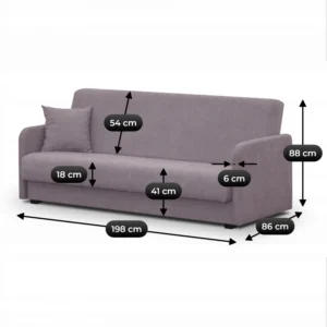 product-14770-6 PORTO Canapea pliabilă Bej — Canapele și sofale