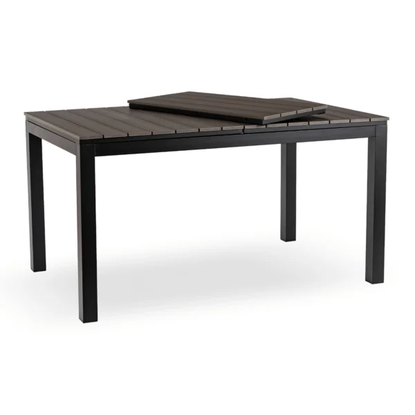 product-14777-1 Masă de grădină ARGOS 140-180 cm Stejar gri închis/negru — Mese și măsuțe