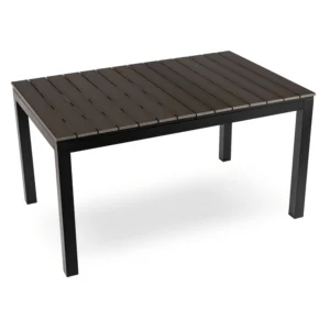 product-14777-2 Masă de grădină ARGOS 140-180 cm Stejar gri închis/negru — Mese și măsuțe